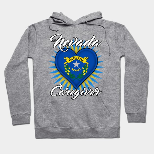 Nevada Caregiver (white font) Hoodie by WCN Store